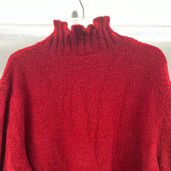 J.H. Collectibles Women's Pullover Sweater Mock Neck Long Sleeve Red Size 1X - Picture 6 of 9